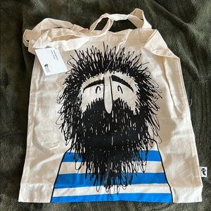 Bearded Character Canvas Tote Bag